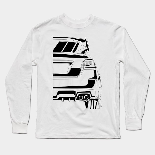 WRX sti illustration vector art Long Sleeve T-Shirt by ASAKDESIGNS